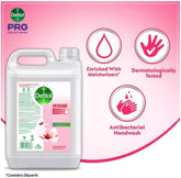 Dettol Skincare Antibacterial Liquid Handwash, Ideal for Business Use in Offices, Hospitals, Schools, Hotels, Rose and Sakura Blossom Fragrance,   2x5 Ltr    , 5000.0 millilitre,  2x5L